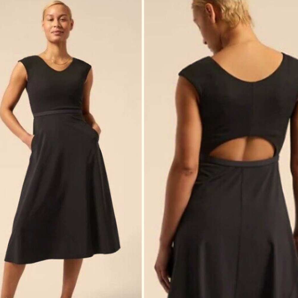 EUC ATHLETA Ryder Dress Size Small Color Black
